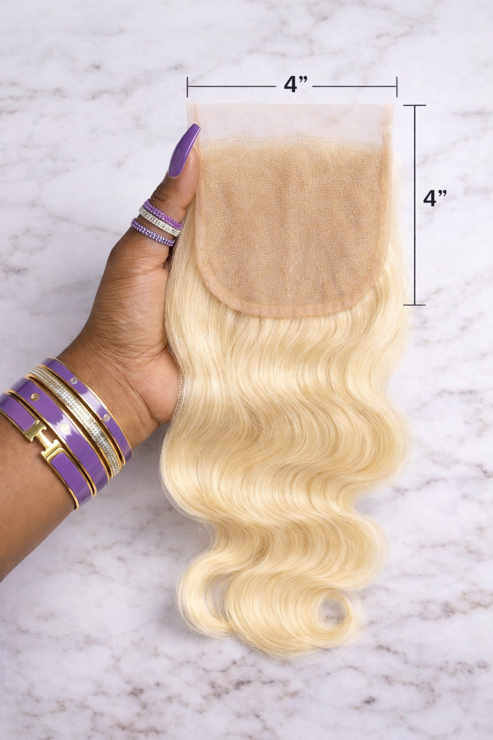 4x4 Blonde HD Closure